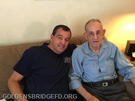 Ex-Chief Michael Cassar with his uncle Daniel Sant