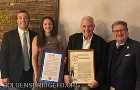 Edward Brancati with daughter Allison, son Edward Jr., and State Senator Peter Harckham.