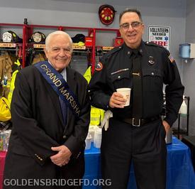 Grand Marshal Edward Brancati with Captain of Fire Police Thomas Beneventano.